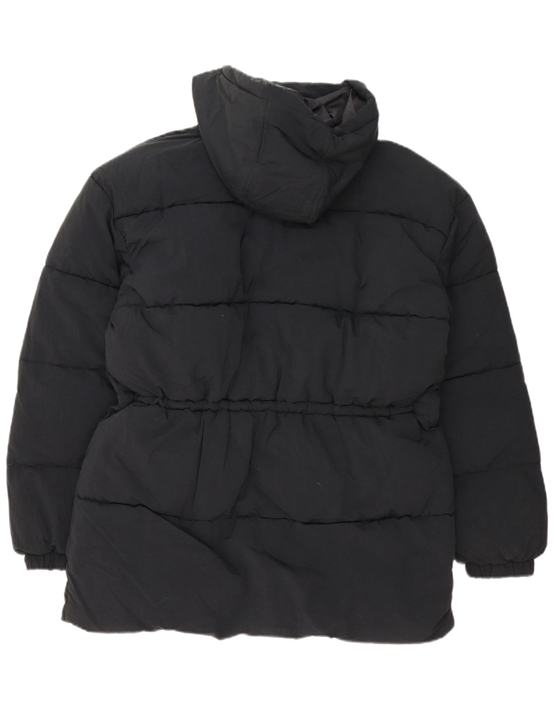Topshop Dame Hætte Oversized Polstret Jakke UK 8 Small Black Polyester