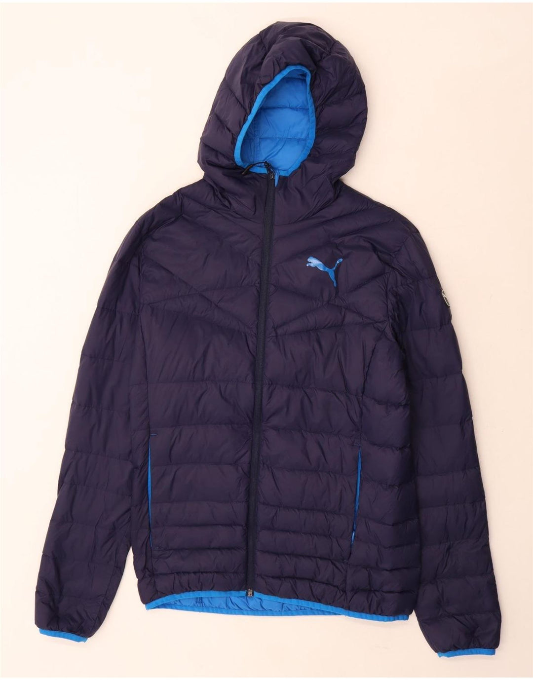 Puma Herre hættepolstret jakke UK 36 Small Navy Blue