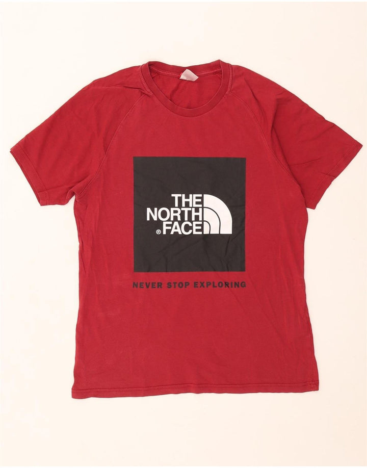 The North Face Herre grafisk T-shirt Top Medium Rød Bomuld