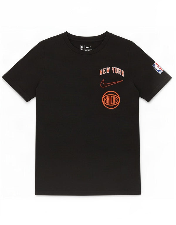 Nike Boys New York Knicks Grafisk T-shirt Top 10-11 år Medium Sort