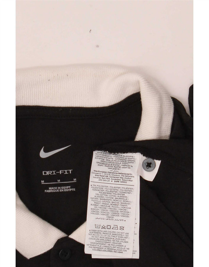 Nike Herre Dri Fit grafisk poloskjorte medium sort polyester