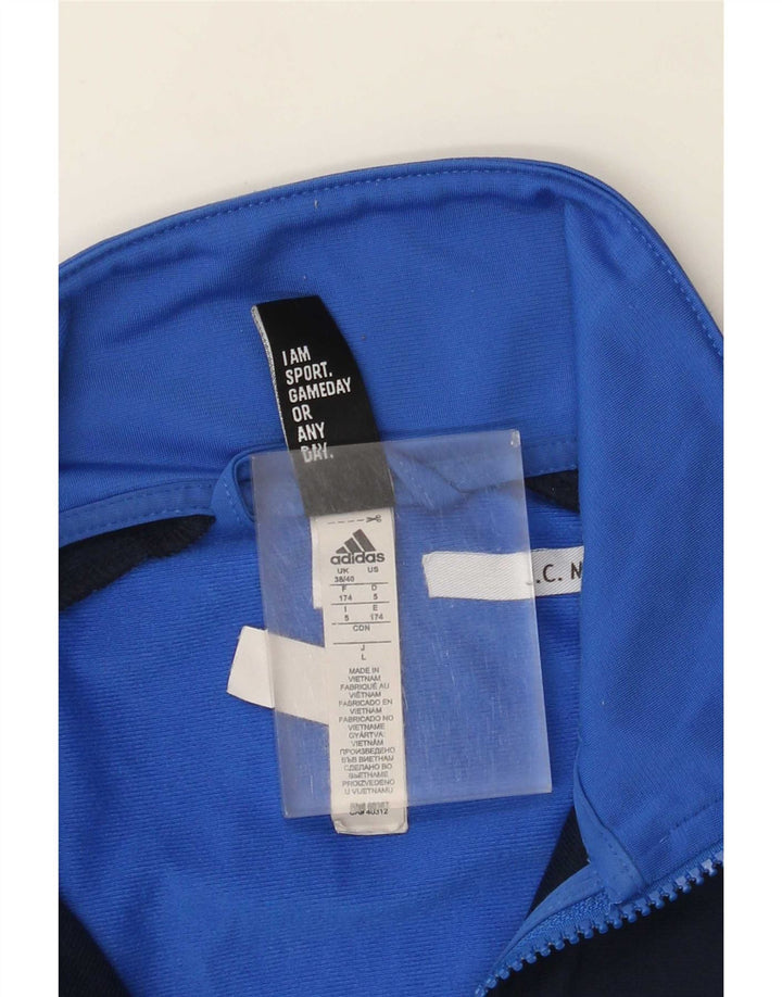 Adidas Træningsdragt til mænd Topjakke UK 38/40 Medium Blue Colourblock Polyester