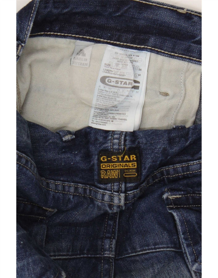 G-Star Straight Jeans til mænd W36 L32 Blå Patchwork Bomuld