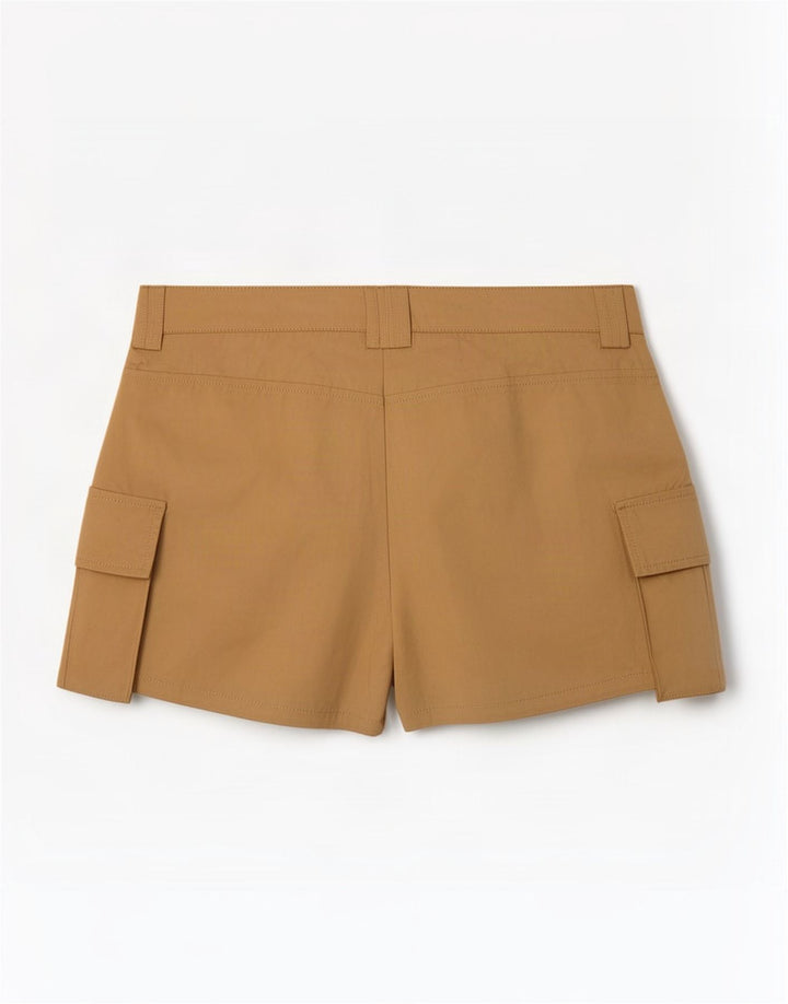 Zara Cargo Shorts til kvinder Medium W28 Beige Polyester