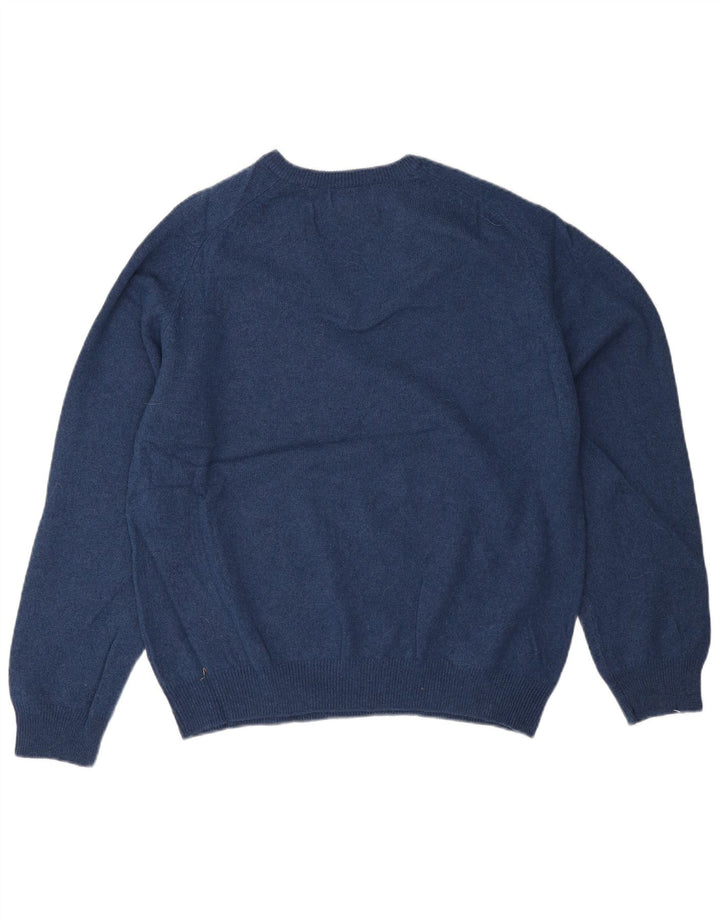 Marks & Spencer Herre V-hals sweater XL Blå Uld