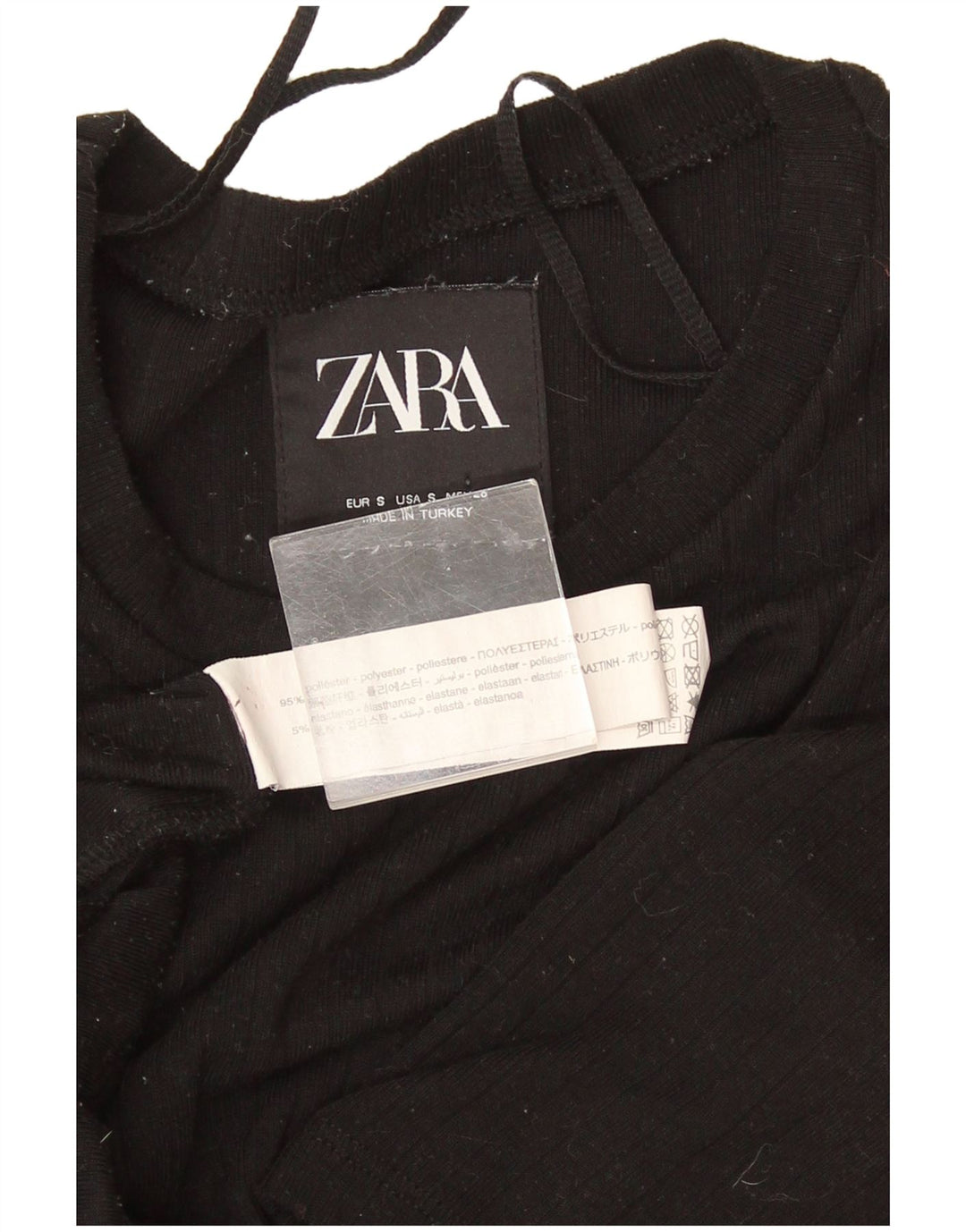 Zara Dame Maxi Dress UK 8 Small Black Polyester