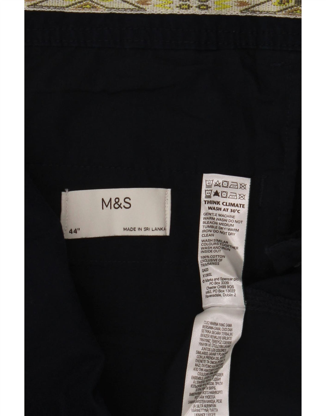 Marks & Spencer Herre Cargo Shorts W44 2XL Marineblå Bomuld