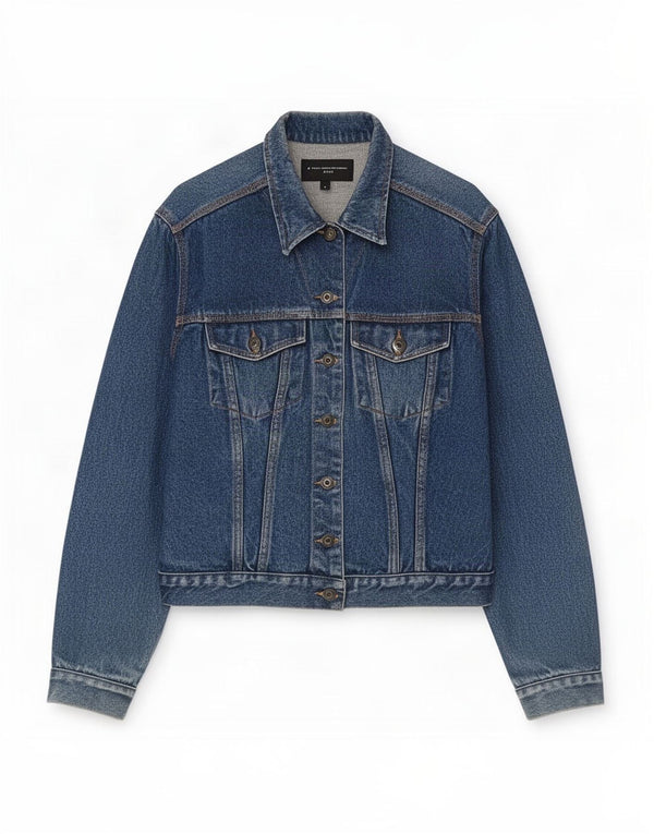 French Connection Dame denimjakke UK 16 Large Blue Cotton