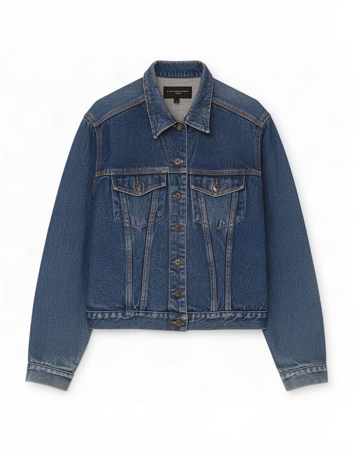French Connection Dame denimjakke UK 16 Large Blue Cotton