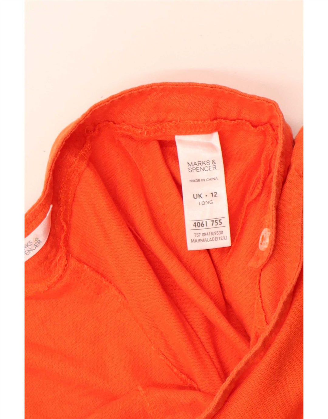 Marks & Spencer Dame Capri Bukser UK 12 Medium W30 L23 Orange Linen