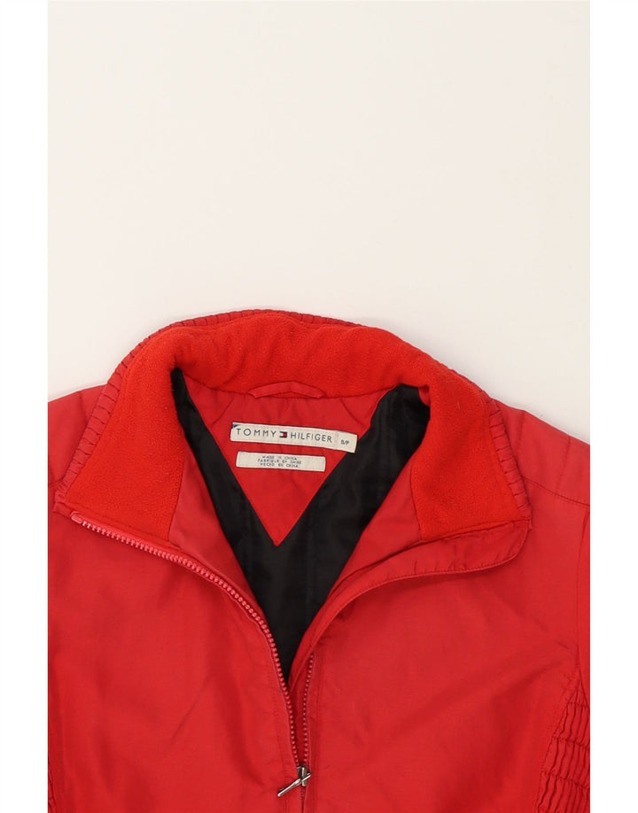 TOMMY HILFIGER Womens Padded Jacket UK 10 Small Red Nylon Vintage Tommy Hilfiger and Second-Hand Tommy Hilfiger from Messina Hembry 