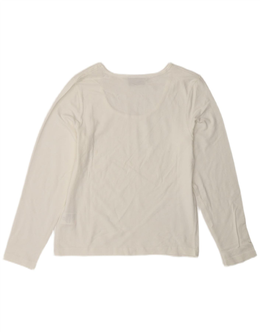WRANGLER Dame Top Langærmet UK 18 XL Hvid Bomuld