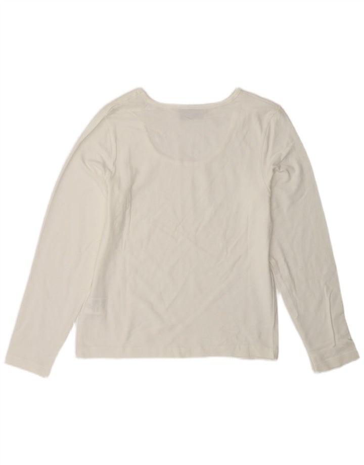 WRANGLER Dame Top Langærmet UK 18 XL Hvid Bomuld