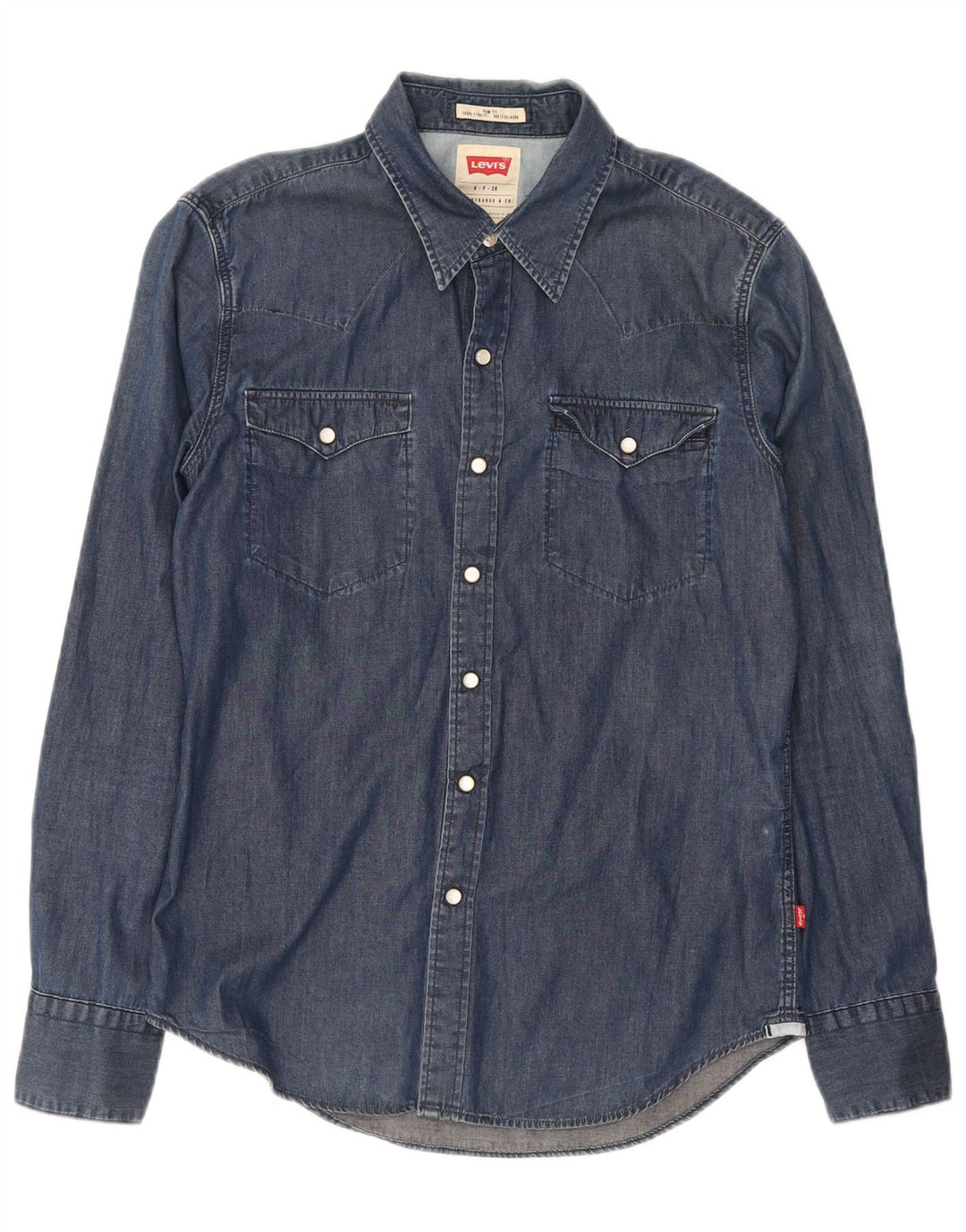 Levi's Slim Fit denimskjorte til mænd, lille marineblå bomuld