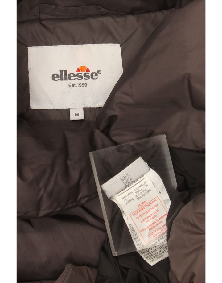 Ellesse Dame Polstret Jakke UK 14 Medium Grå Nylon