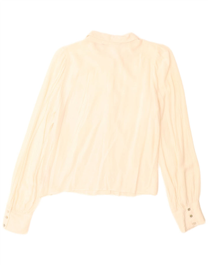 Zara Dameskjorte UK 14 Medium White Virgin Wool