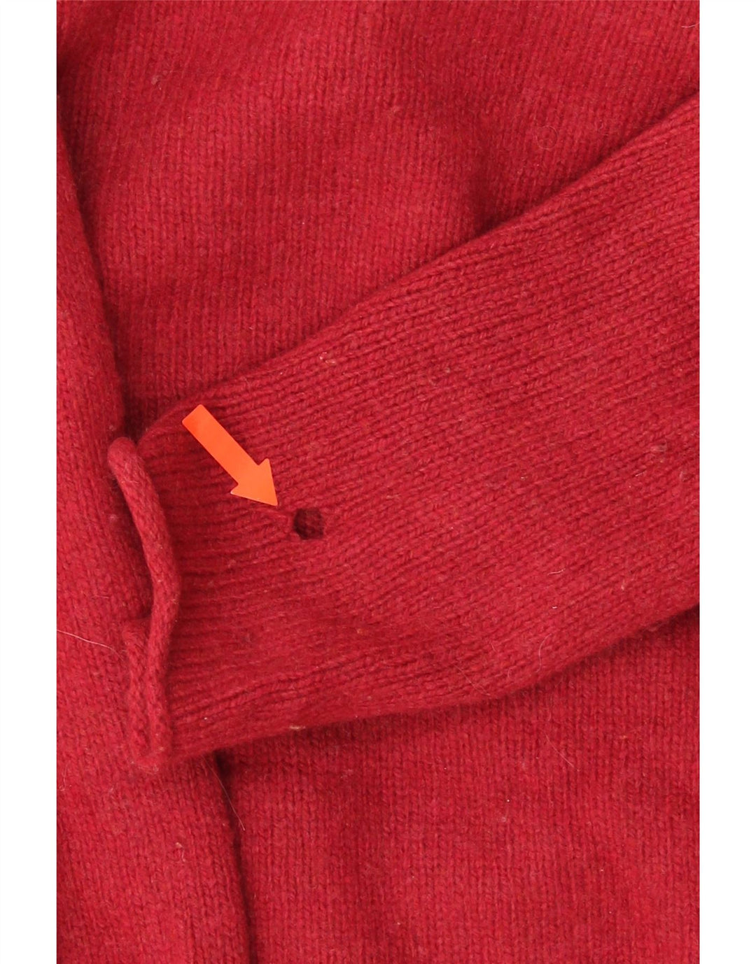 Jigsaw Dame Roll Neck Jumper Sweater UK 12 Medium Rød lammeuld