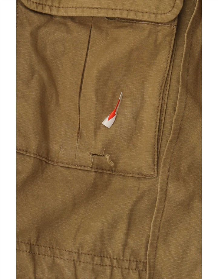 Timberland Herre Hooded Utility Jacket UK 36 Small Khaki Cotton