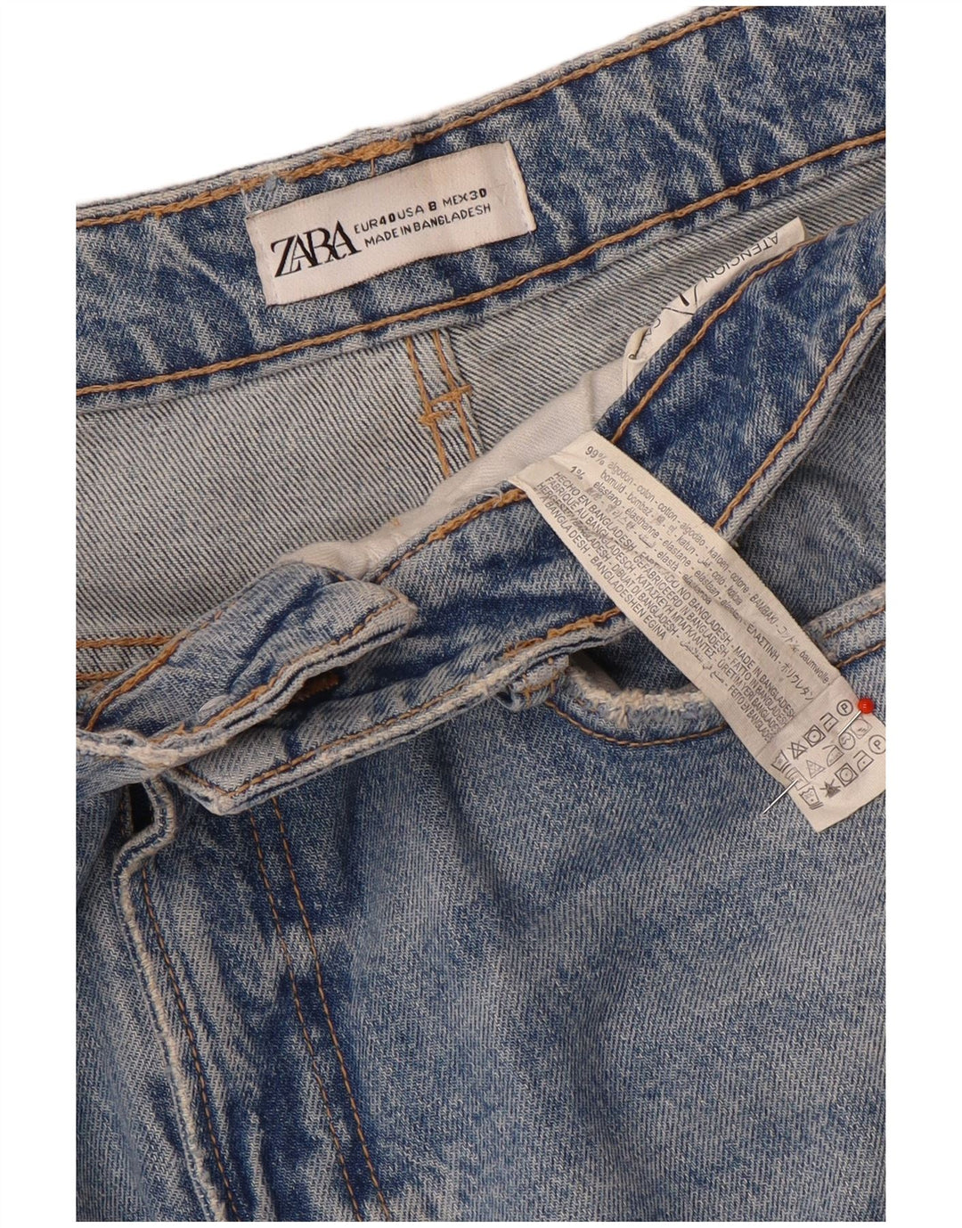 Zara Womens Tapered Jeans EU 40 Medium W30 L28 Blå Bomuld