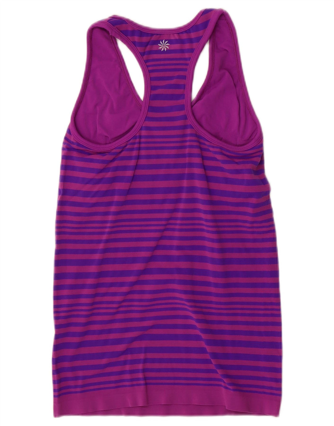 Athleta Damevest Top UK 12 Medium Lilla Stribet Nylon