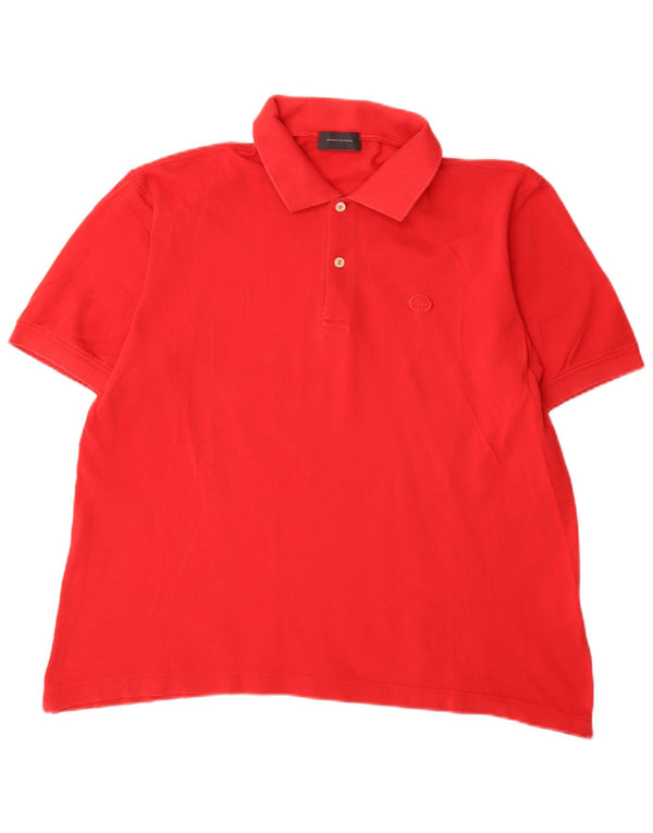 Sergio Tacchini Herre Regular Fit Polo Shirt IT 50 Medium Rød Bomuld
