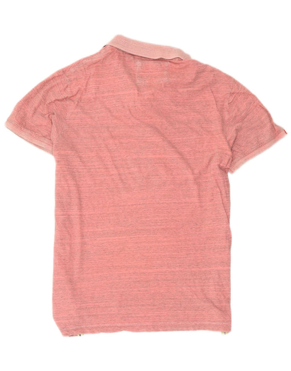 Superdry Polo Shirt til mænd 2XL Pink Flecked Bomuld
