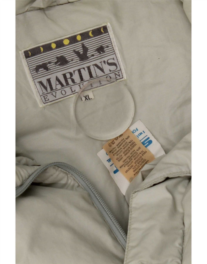 Martins polstret herrejakke UK 42 XL Hvid bomuld