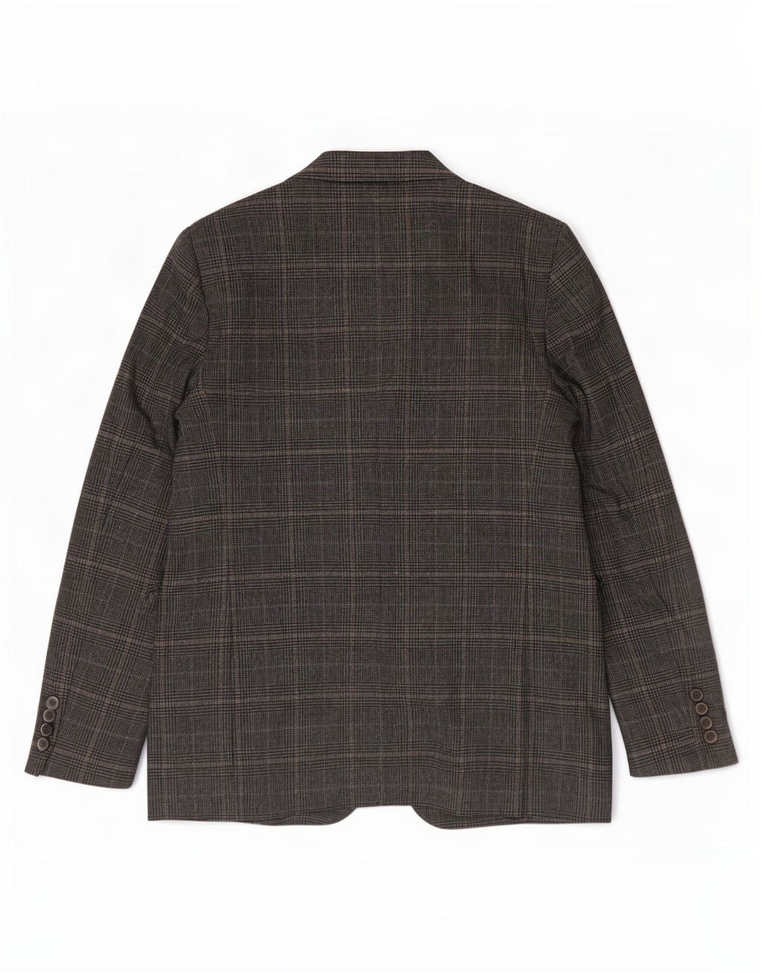 Zara Dame 2 Button Blazer Jacket UK 10 Small Grå Houndstooth Polyester