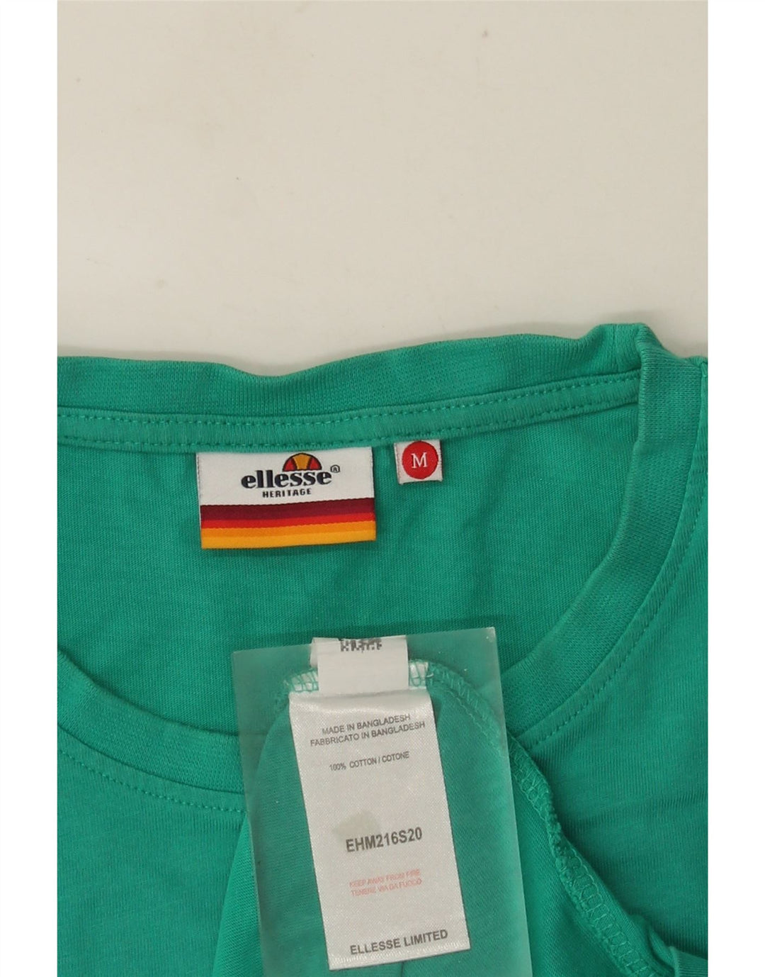 ELLESSE Heritage Grafisk T-shirt Top Medium turkis bomuld
