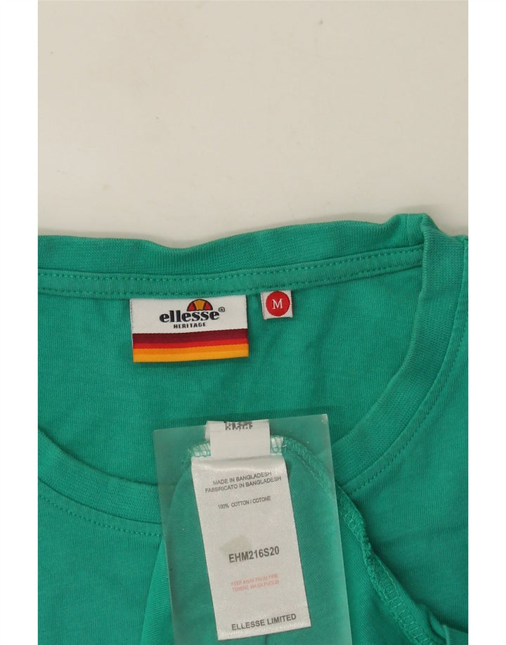 ELLESSE Heritage Grafisk T-shirt Top Medium turkis bomuld