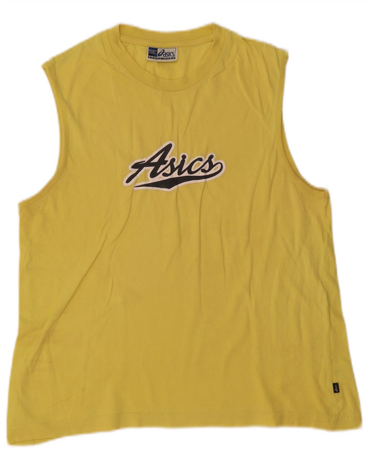ASICS Herre grafisk vest Top Medium Gul Bomuld
