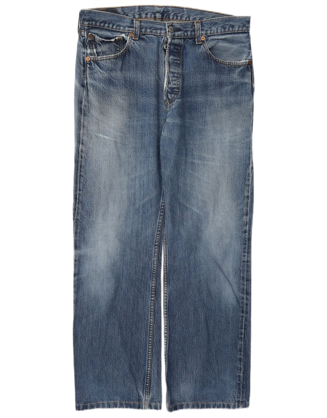 Levi's Herre 501 Straight Jeans W34 L30 Blå