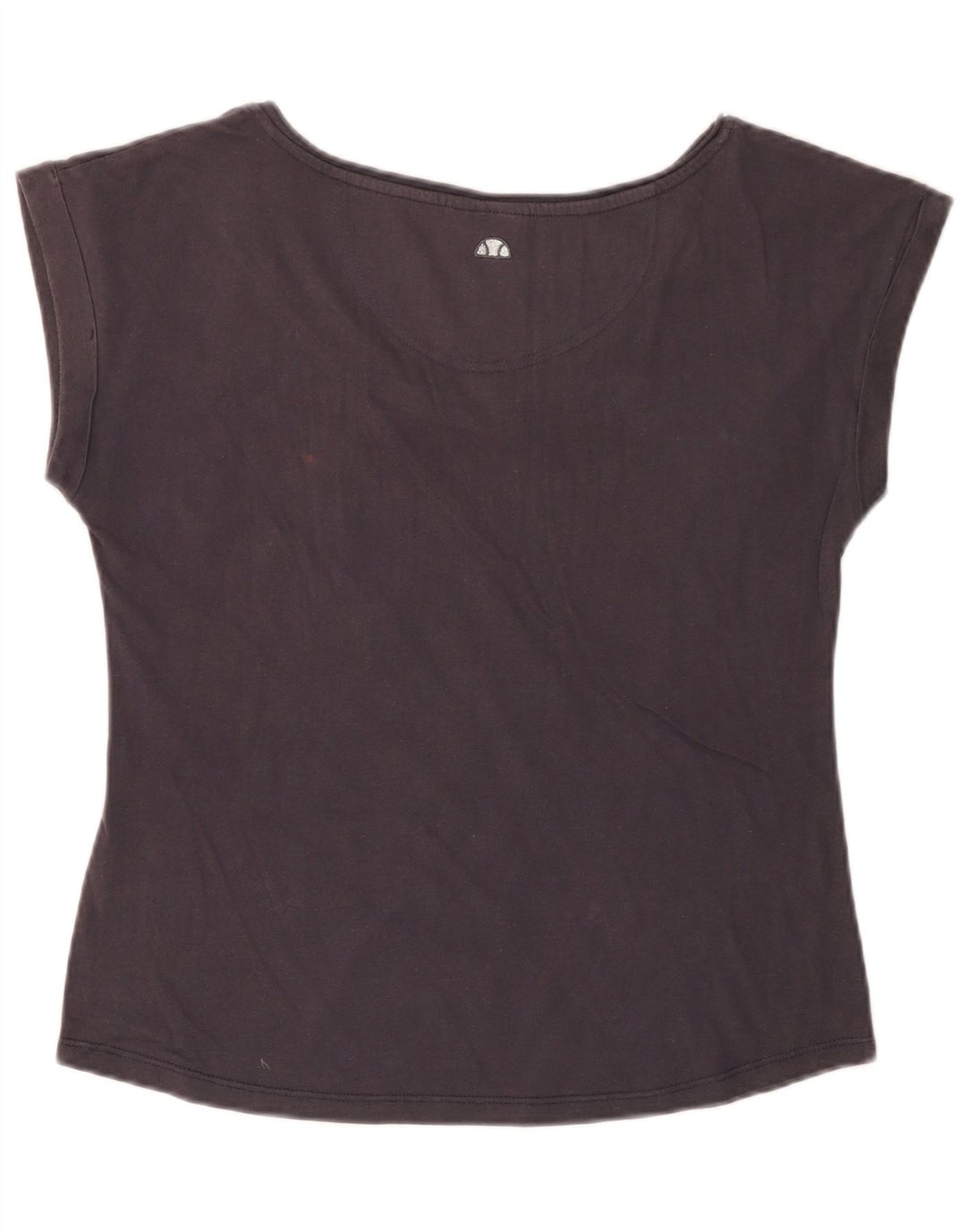 ELLESSE Grafisk T-shirt top til kvinder UK 14 Stor marineblå bomuld