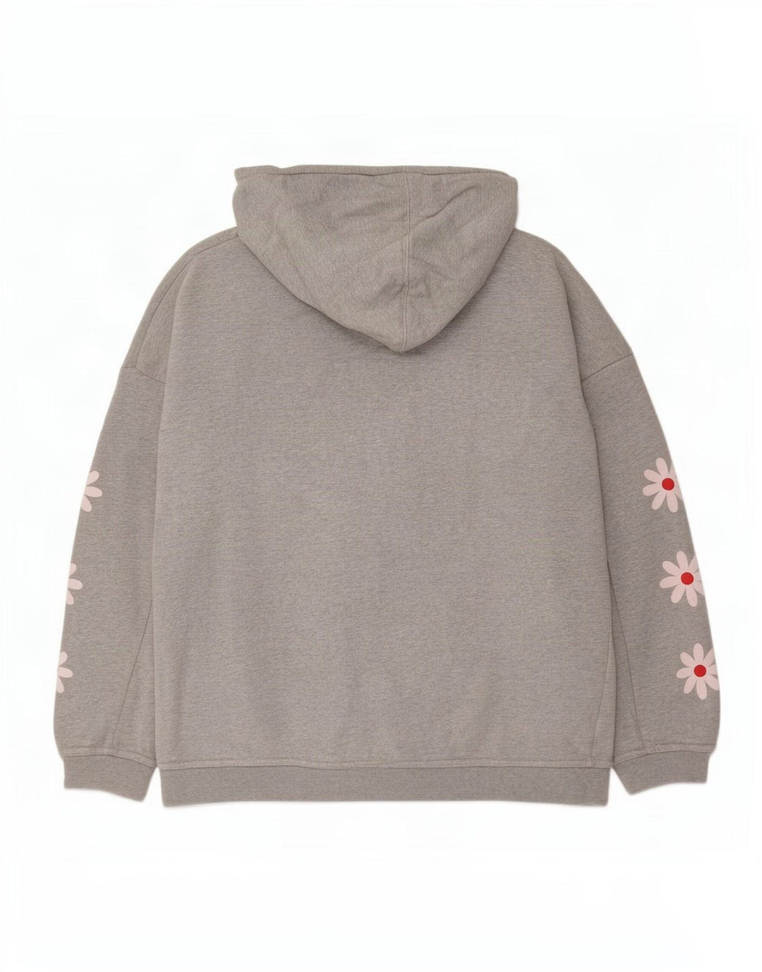 Levi's Dame Oversized hættetrøje Jumper UK 14 Medium Grey Floral Bomuld