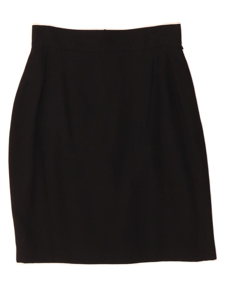 CARTOON Womens Pencil Skirt UK 12 Medium W26  Black Acetate Vintage Cartoon and Second-Hand Cartoon from Messina Hembry 