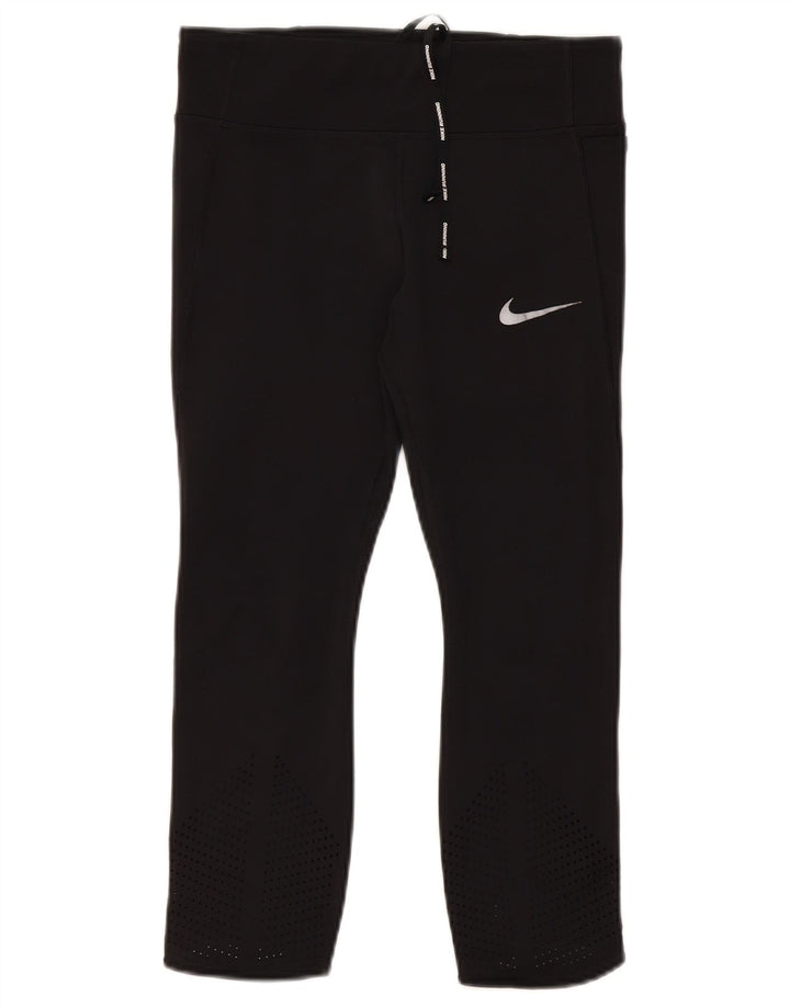 Nike Dame Dri Fit Capri Leggings UK 12 Medium Sort