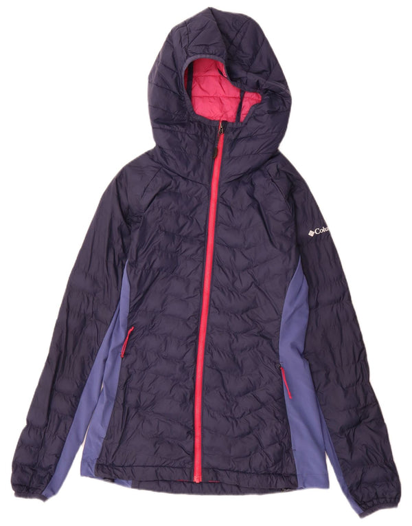 Columbia polstret jakke til kvinder UK 8 Small Navy Blue Colourblock Sports
