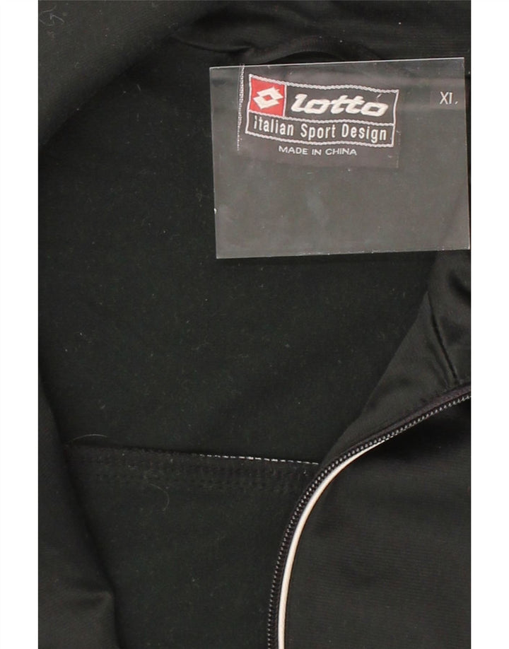 LOTTO Mens Tracksuit Top Jacket XL Black Vintage Lotto and Second-Hand Lotto from Messina Hembry 