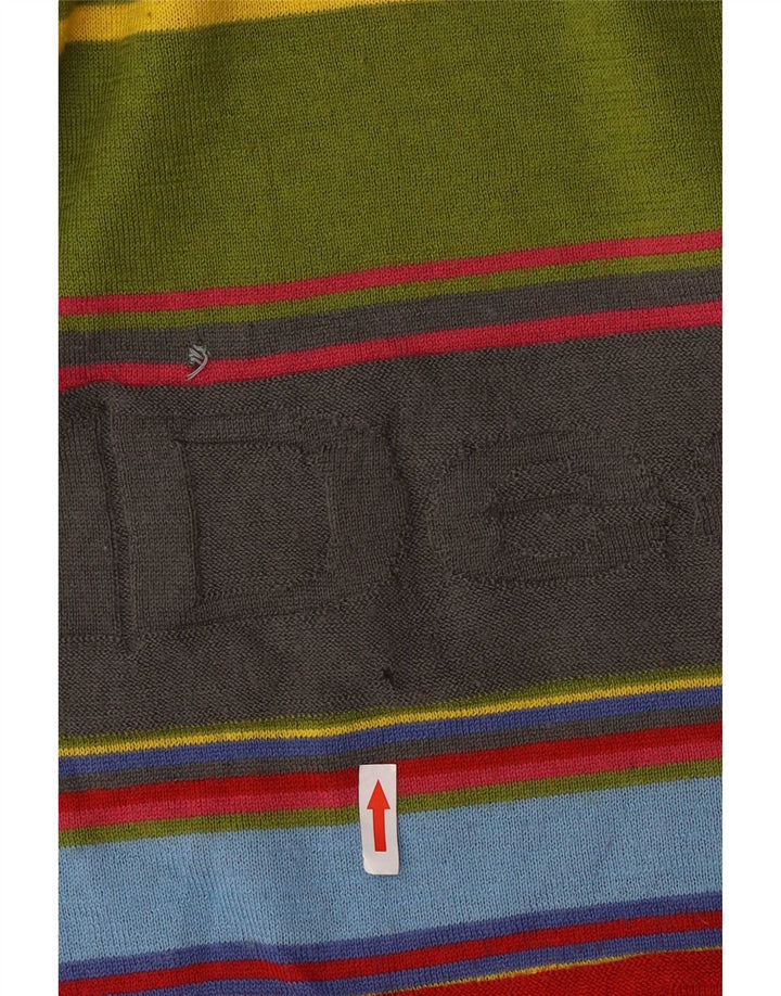 Desigual Herre Grafisk Crew Neck Jumper Sweater Medium Flerfarvet Stribet
