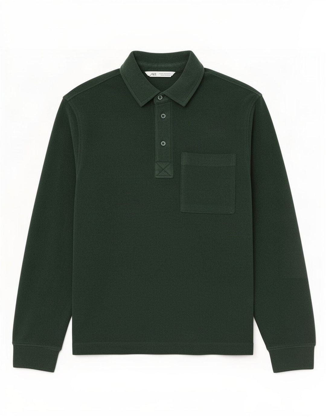 Zara Herre Corduroy Pullover Shirt Medium Green Bomuld