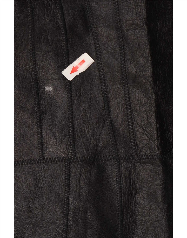 Vintage lædernederdel til kvinder W28 Small Black
