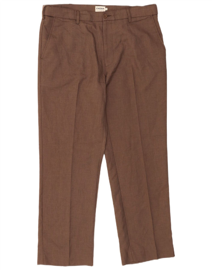 Farah Herre Classic Fit Chino Bukser W36 L29 Brun Polyester