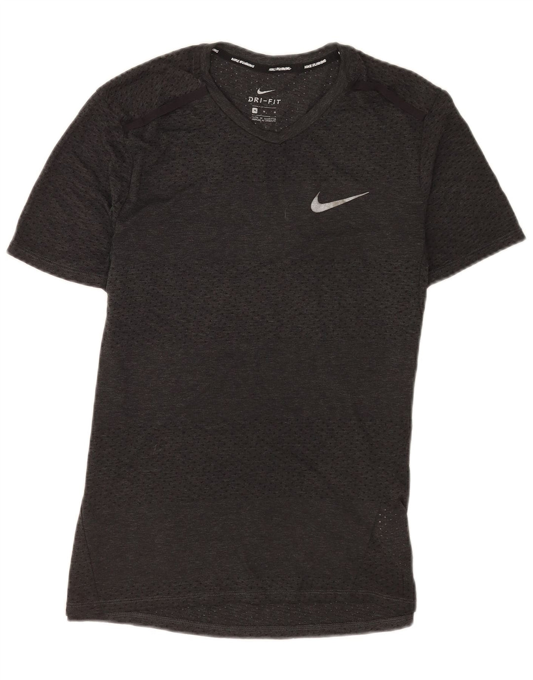 Nike herre Dri Fit T-shirt top mellemgrå polyester