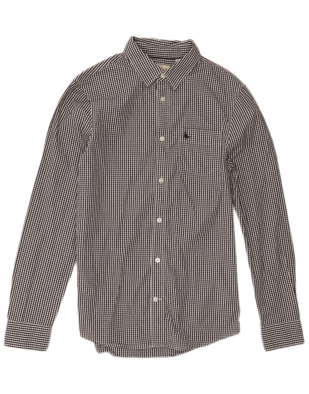 Jack Wills Herre Classic Fit skjorte XS Sort Gingham Cotton