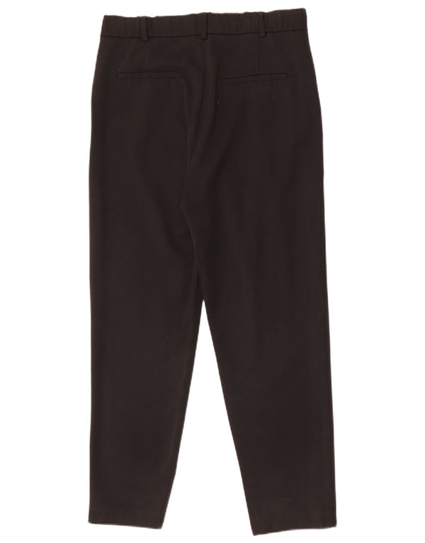Zara Dame Trafaluc Højtaljet tilspidsede Chinobukser Small W26 L26 Sort