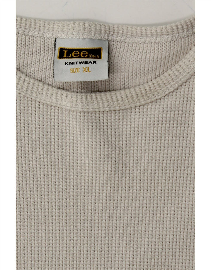 LEE Mens T-Shirt Top XL White Cotton Vintage Lee and Second-Hand Lee from Messina Hembry 