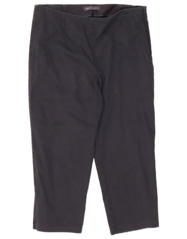 Marks & Spencer Dame Capri Bukser UK 14 Large W32 L21 Marineblå Bomuld