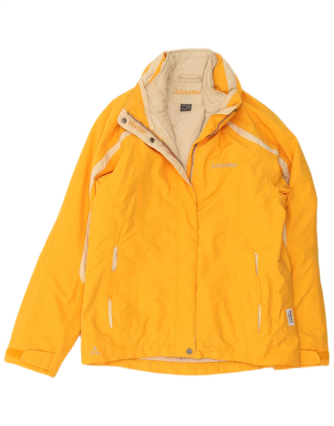 Schoffel Dame Windbreaker Jacket UK 8 Small Yellow Polyester