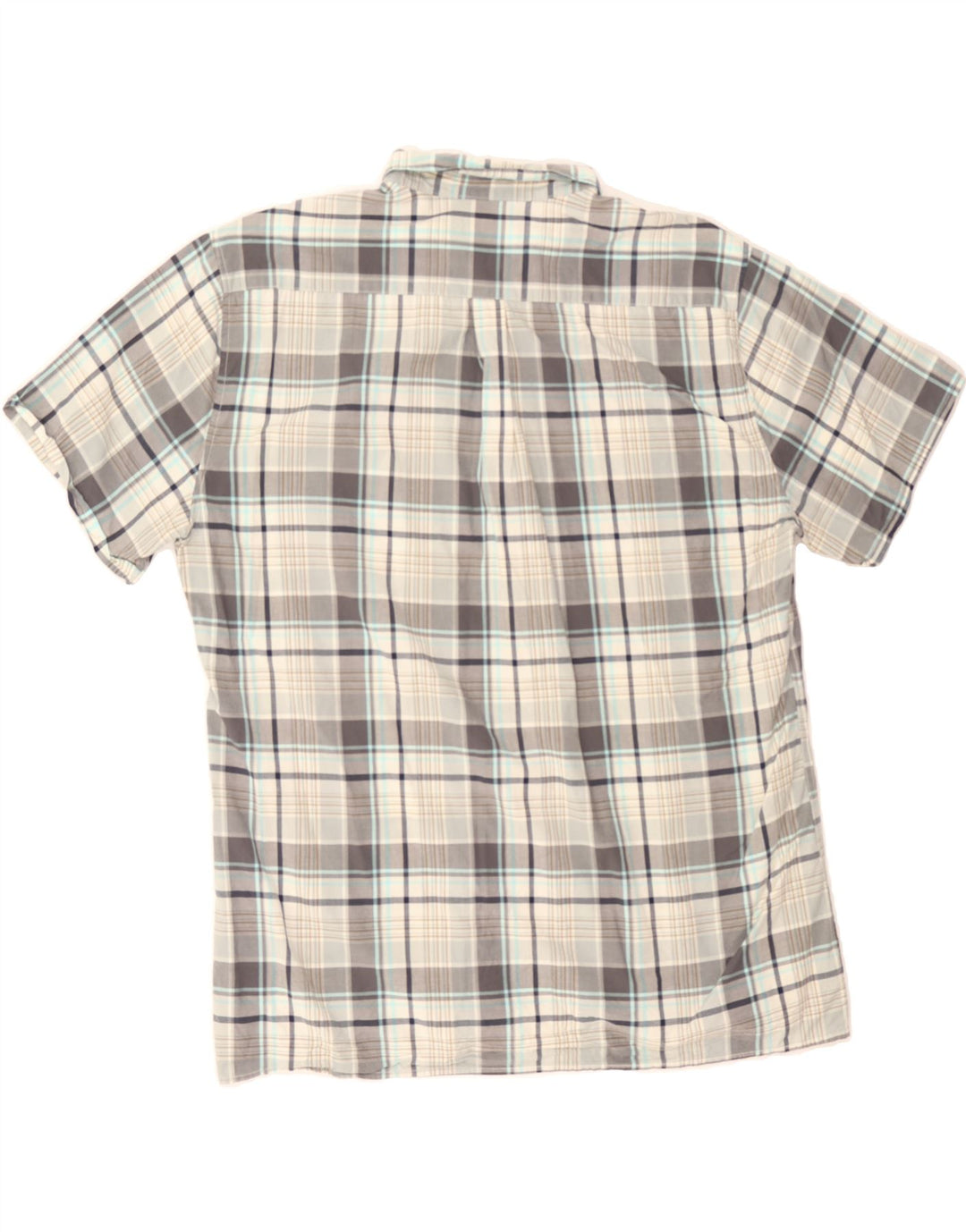 BARBOUR Mens Regular Fit Short Sleeve Shirt XL Grey Check Cotton Vintage Barbour and Second-Hand Barbour from Messina Hembry 