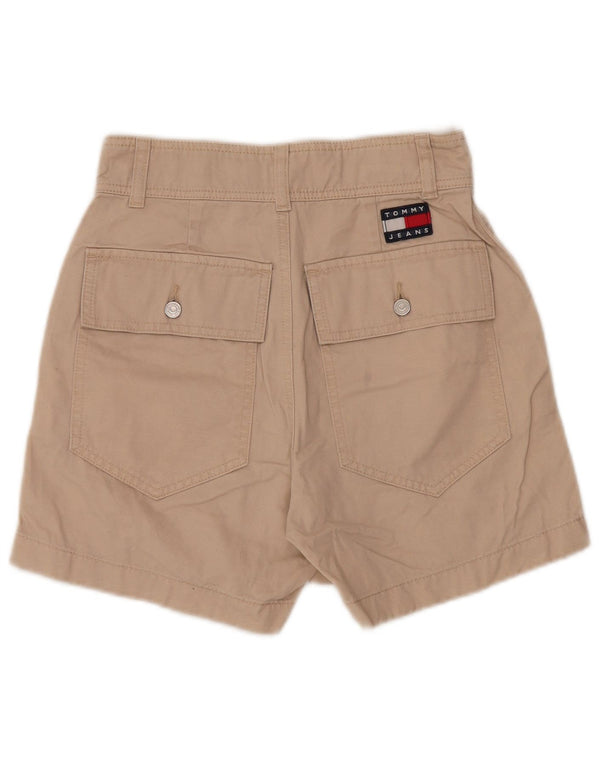 Tommy Hilfiger Womens High Rise Cargo Shorts W26 Small Beige